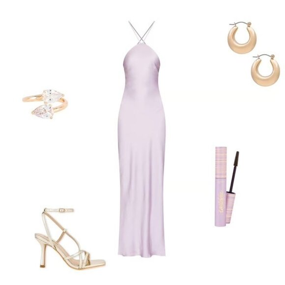 Line & Dot Kira Maxi Dress in Lilac Medium New Womens Long Dress - Picture 12 of 12